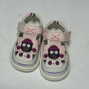 New Fashion Toddler Cartoon Character Closed Toe Sandals Pink and White
